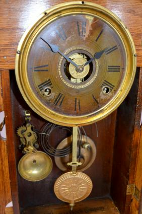 Seth Thomas Oak “Metals No. 4” Kitchen Clock.  T&S,