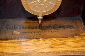 Seth Thomas Oak “Metals No. 4” Kitchen Clock.  T&S,