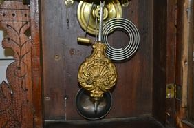 Antique Ingraham Hanging Kitchen Clock. Oak case with