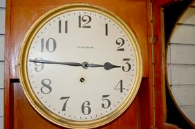 Regulator Hanging Clock. Oak