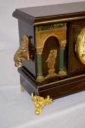 Antique Sessions Mantel Clock, Nevin 1921. Enameled