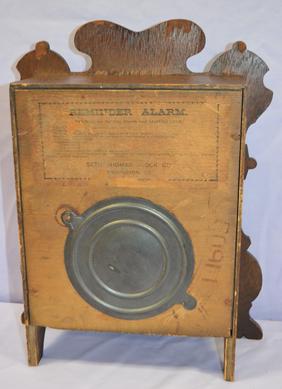 Antique Seth Thomas “Reminder Alarm” Shelf Clock. Dark