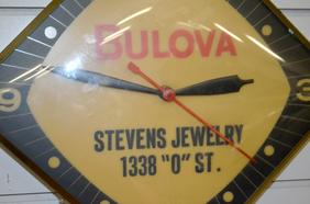 Vintage Advertising Bulova Haning Wall Clock. Diamond