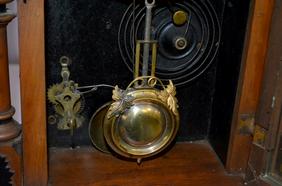 Antique Ingraham Kitchen Clock. Walnut case with