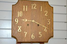 Antique Misssion Style Arts & Crafters Clock. Solid oak