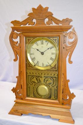Seth Thomas Walnut “Newark” Kitchen Clock. T&S signed