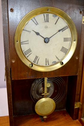 Seth Thomas Walnut “Newark” Kitchen Clock. T&S signed
