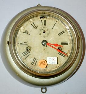Antique Seth Thomas Hanging Lever Clock. 5″ signed