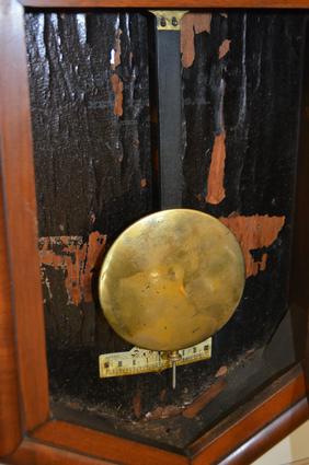Ansonia Walnut “Office” Regulator. T&S, signed 12″