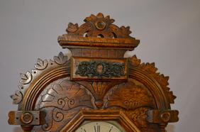Antique Ingraham Kitchen Mantel Clock “Ducat”. Oak case