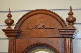 1 Weight Walnut Vienna Regulator. T/O, signed 8″