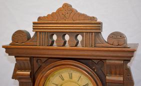 Ingraham Walnut “Bazar” Cabinet Clock. T&S, unsigned