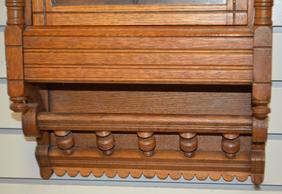 Seth Thomas Oak “Queen Anne” Regulator. T/O, signed 8″