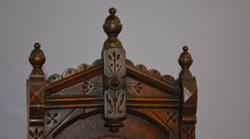 Antique Walnut “Langtry” Kitchen Clock. 8 Day strike.
