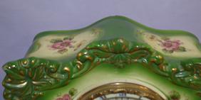 Antique Porcelain Clock. Wisdom, eight day, half hour