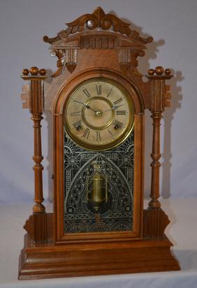 Antique Oak “Carlos” Kitchen Clock. T & S; unsigned