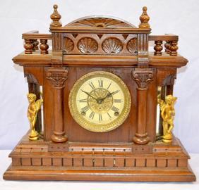 Antique Kroeber “Cabinet No. 59” Clock. Nice walnut