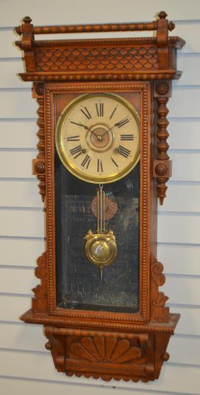 Gilbert Oak “Newport” Regulator. T&S, unsigned 8″ paper