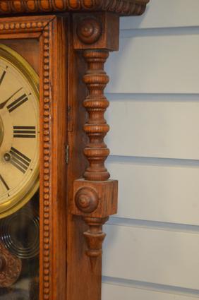 Gilbert Oak “Newport” Regulator. T&S, unsigned 8″ paper