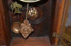 Antique Sessions Oak Kitchen Clock, F-32. T & S with