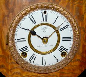 Handmade Very Large Oak Shelf Clock w/ Ansonia Mvmt.