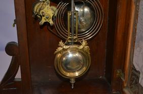 Antique Gilbert Kitchen Mantel Clock. Walnut case,