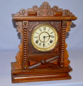 Waterbury Cherry “Wynta” Mantel Clock. T&S, unsigned