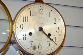 Antique Seth Thomas Banjo Clock. Mahogany case, good