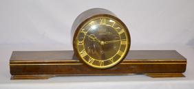 Antique Tambour Chime Clock. Venneer case with 5
