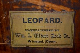 Antique Gilbert Kitchen Mantel Clock “Leopard”