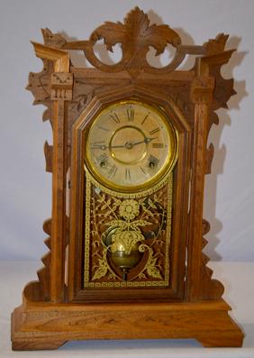 Antique Ingraham Parlor Clock “Paladin”. Walnut case