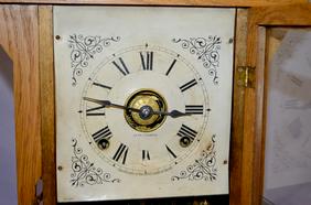 Antique Seth Thomas Fleet Series Mantel Clock. Oak case