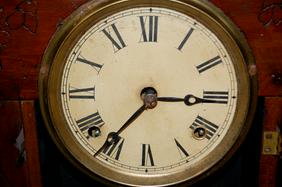 Antique Ingrahams Walnut Mantel Clock. Walnut case