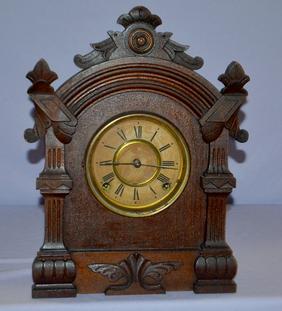 Antique Ansonia “Triste” Cabinet Clock. Black Walnut