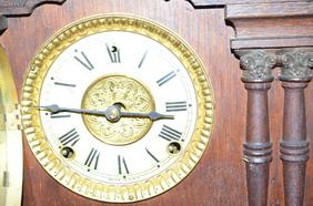 Antique Sessions Cabinet P-68 Clock. Oak case 5″