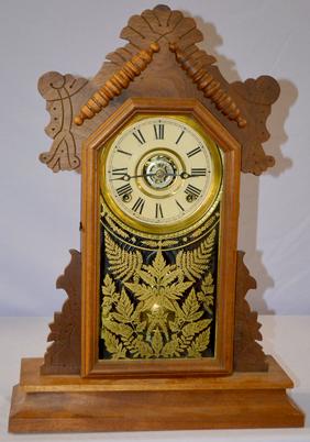 Antique Ingraham “Topaz” Mantel Clock. Walnut case with
