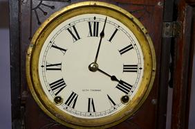 Antique Seth Thomas Kitchen Clock. Walnut case, new 5