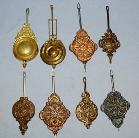 8 Antique Clock Pendulums