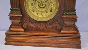 Antique Ingraham Oak “ERA” Cabinet Clock