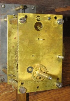 Antique Oak Monarch Telephone Co. Regulator Clock