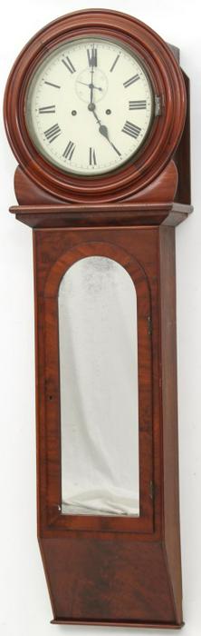 English Two Weight Mahogany Wall Clock