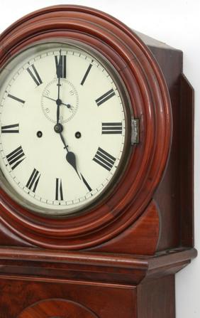 English Two Weight Mahogany Wall Clock