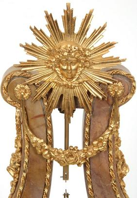 Alabaster Lyre Mantle Clock