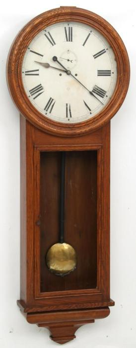 Ansonia Colonel Oak Weight Driven Regulator Clock