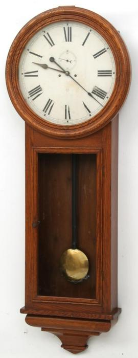 Ansonia Colonel Oak Weight Driven Regulator Clock