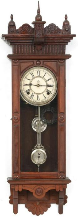 Waterbury “Brockville” Walnut Regulator Clock