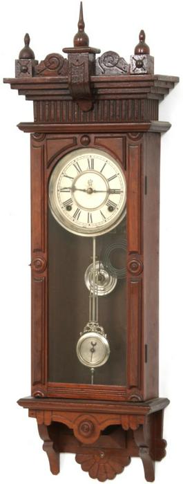Waterbury “Brockville” Walnut Regulator Clock