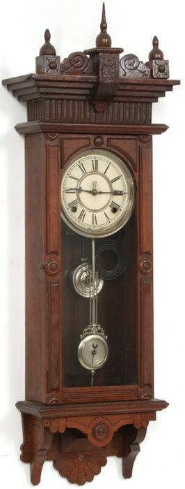 Waterbury “Brockville” Walnut Regulator Clock