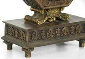 E.F. Caldwell & Co. Gilt Bronze Mantle Clock