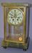 Antique Gilbert Green Onyx crystal regulator Clock